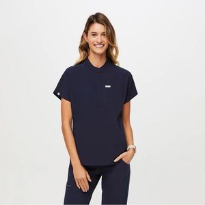 Figs Montex Scrub Top - Navy - size XL
